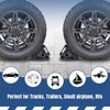 HOXWELL Solid Heavy Duty Rubber Wheel Chocks 4 Packs, Premium