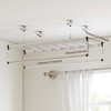 bimiti Ceiling Mounted Hanging Dry Rack, 47 Inch Space-Saving Clothes