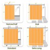 jinchan White and Silver Polka Dot Shower Curtain, Silver Foil
