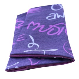 Wollhuhn Eco Lightweight Boys / Girls Jersey Slip-On Scarf / Neckerchief / Loop Cotton Many Designs Summer / Transitional Times 20212030, Cool Music Purple