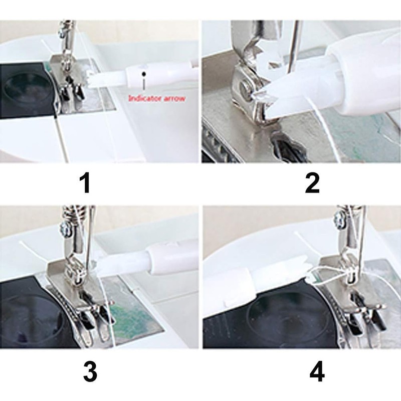 3Pcs Elderly People Automatic Sewing Machine Needle Threader Line Inserter