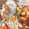 LFSTGN 350 PCS Thanksgiving Plates and Napkins Sets Includes Dinner