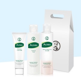 Acne Basic 3-piece set (Sebum Skin 2.0 + Fluid + Moisture Cream) + gift wrapping / 아크네스 기초 3종 세트 (세범스킨2.0+플루이드+모이스처크림)+선물포장