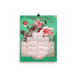 Vintage Poster - F. Barteldes Seed Calendar 0489 - Enhanced Matte Paper Poster (8x10)