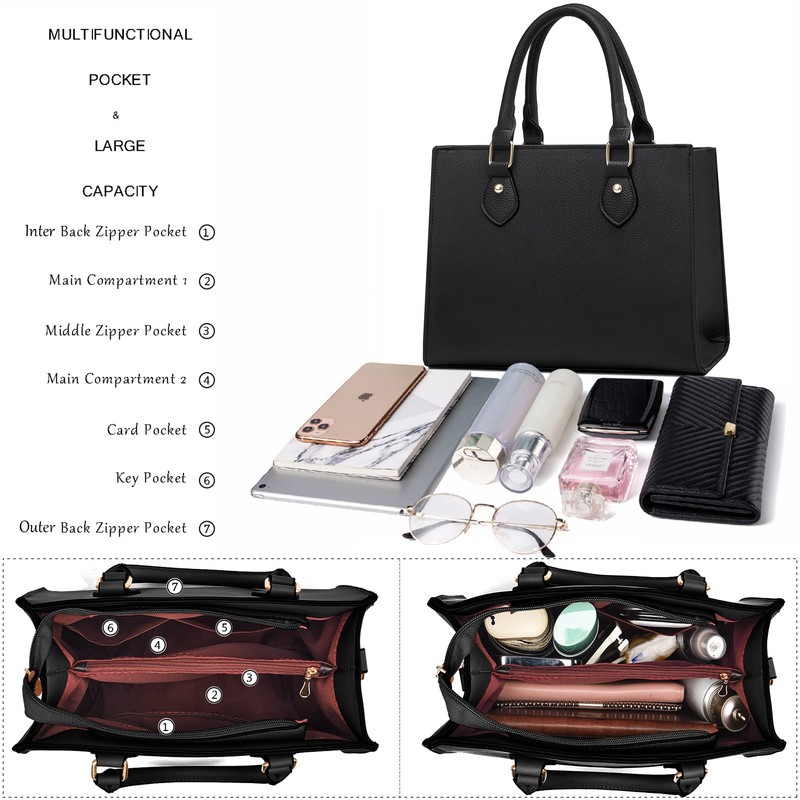 CHICAROUSAL Crossbody Purses and Handbags for Women PU Leather Tote