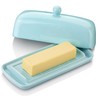 Nucookery Ceramic Butter Dish with Lid | Raised Legs and