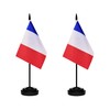 France French Deluxe Desk Flag Set, Small Mini Miniature France