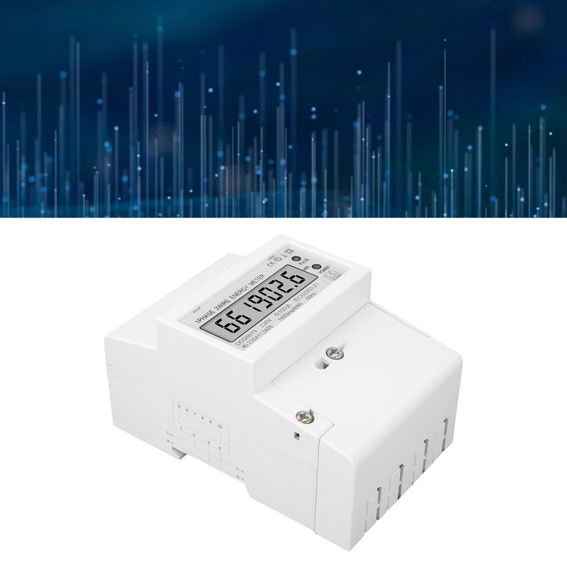 Electricity Meter 1 Phase 2 Wire LCD AC 5A 100A