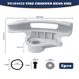 IWIWE Low Profile Nylon Mount/Demount Head Kit Replacement for Coats Tire Changer Machine for Low Profile Tires Duck Head Part# TC184432 8184432 (Grey-2Pack)