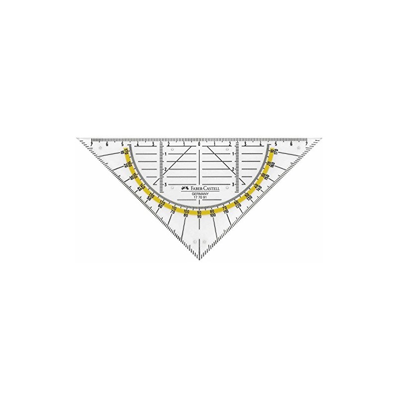 Faber-Castell 177091 Geometric Triangle Small 14 cm + 3 Pencils