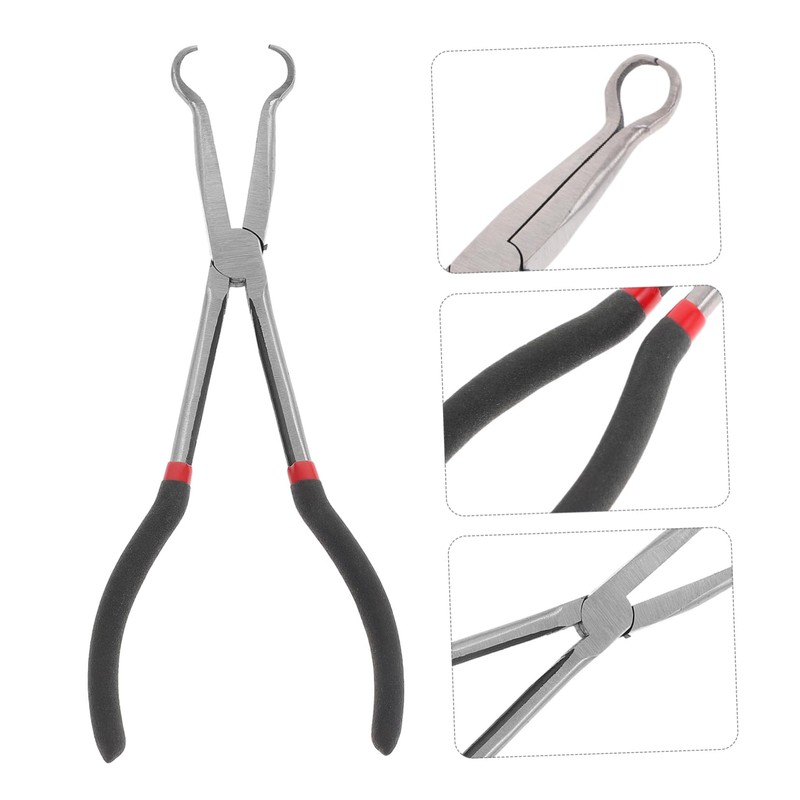 LIFKOME Extended Round Nose Pliers Crimping Clamp for Auto Repair