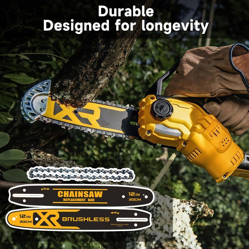 12-Inch Chainsaw Guide Bar and Chain Combo Compatible with DeWalt