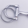 Terizger Horse Bit Key Chain,D‑Shaped Snaffle Keychain Durable Silver D‑Ring