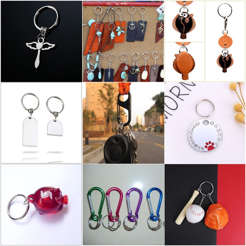 Key Rings, Metal Keychain Rings Split Ring for Home Car