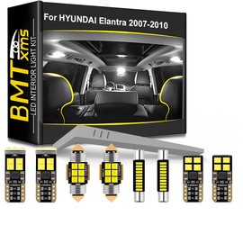 LED Interior Light Kit Replacement for HYUNDAI Elantra HD Touring 2007 2008 2009 2010, Super Bright 6000K White