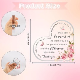 Easter Gifts Thank You Gifts Heart Plaques Farewell Gifts For Coworkers Gifts For Women Teacher Gifts For Women Appreciation Gifts For Coworkers Trophy Award Inspriational Gifts