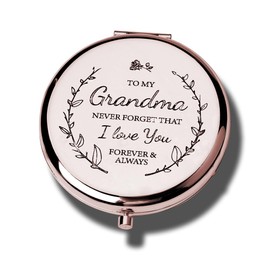 Yreamont Compact Makeup Mirror Gifts for Grandma,Grandmas Nannie Nanny Birthday for Grandma Meme Nana, Best Grandma Grandmas Ever Gifts for Christmas from Teens Granddaughter Grandson