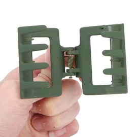 ZJchao Hair Claw Clips for Women Thin Thick Curly Hair, Rectangular Thick Hair Clips, Plastic Chin Hair Clips for Girls and Women (Matte - Army Green)