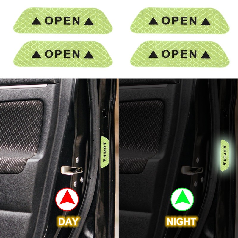 PATIKIL Car Door Open Warning Reflective Stickers Night Safety Warning