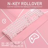 Camiysn Typewriter Style Mechanical Gaming Keyboard, Pink Retro Punk Gaming