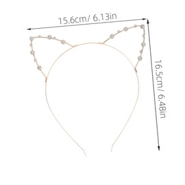 VICASKY 2pcs Ear Headband Hair Accessories for Women Sparkly Hair Hoop for Cosplay Parties Skincare Daily Wear Cute and Playful Design Lightweight Comfortable