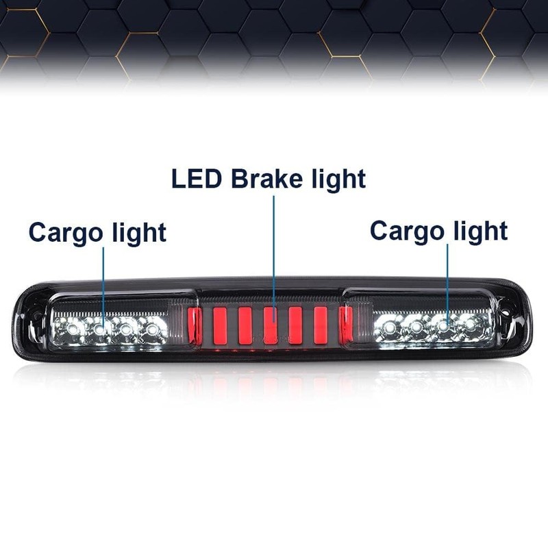 PIT66 LED 3rd Brake Light,Compatible with Chevy Silverado 99-07/Fit GMC