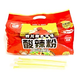 Baijia Hot & Sour Flavor Instant Vermicelli (105g X5) And 2 Pairs Of Chopstick