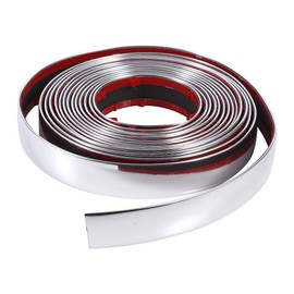 Qiilu Bumper Protector Strip, Universal Car Interior Exterior Bumper Protector Strip Moulding Trim Decoration Tape Silver