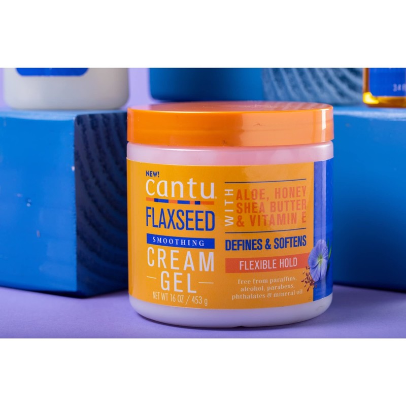 Cantu Flaxseed Styling Cream Gel with Aloe, Honey, Shea Butter