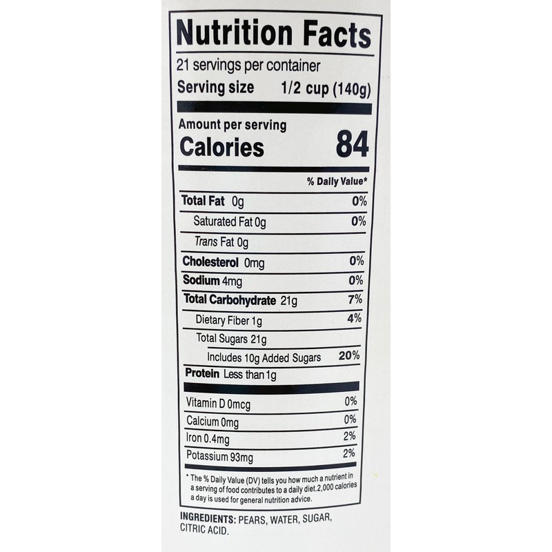 Chefs Quality Diced Pears In Light Syrup | Kosher |