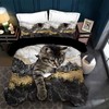 VTRXEG Cat Bed Linen 135 x 200.3D Cat Motif Microfibre
