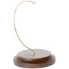 Plymor Wire Ornament Hanger Display with 3.75" Round Walnut Wood