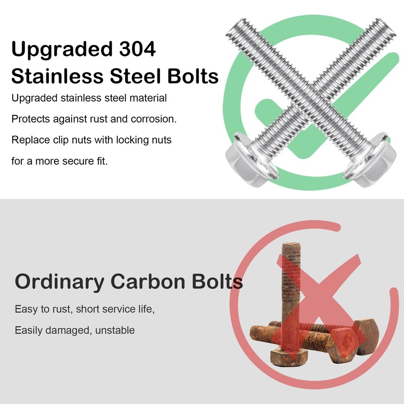 Fuel Tank Strap Bolts, 304 Stainless Steel Tank Strap Hardware