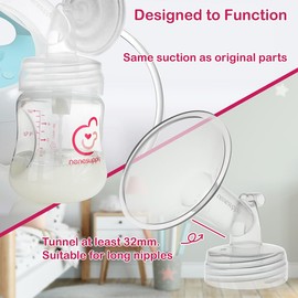 Nenesupply Pump Parts Compatible with Spectra S2 S1 9 Plus Breast Pump to Replace Spectra Pump Parts S2 Accessories Flange 30mm Duckbill Valve Tubing Pumping Bottles Backflow Protector