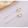 14K Yellow Gold Plated CZ Small Hoop Cuff Earrings With