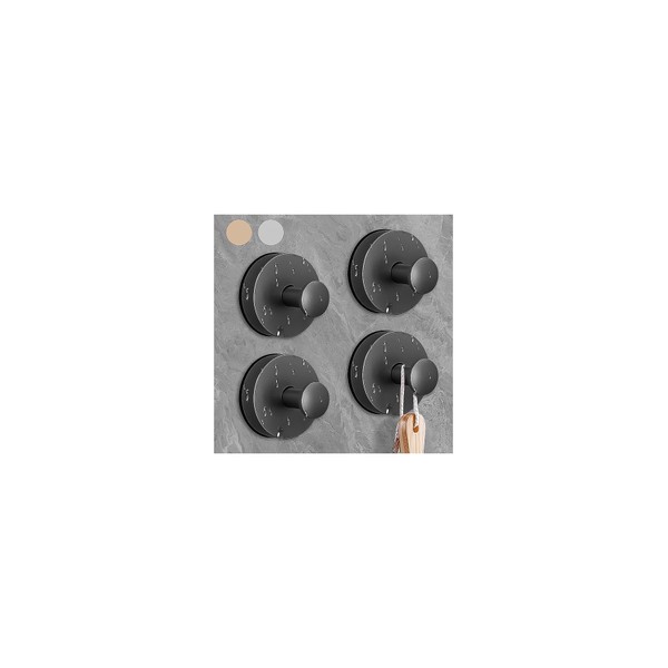4PCS 2024 New Suction Cup Hooks for Shower,Luxe Hold No-Drill