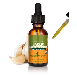 Herb Pharm Certified Organic Garlic Liquid Extract for Cardiovascular and Circulatory Support - 1 Ounce