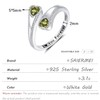 SAIERMEI Adjustable August Birthstone Ring for Teens & Women -