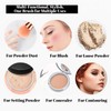 Powder Makeup Brush Set, Soft Domed Heads, Red And Rainbow