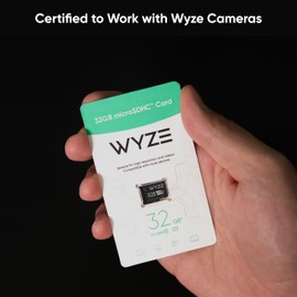Wyze Expandable Storage 32GB MicroSDHC Card Class 10, Black