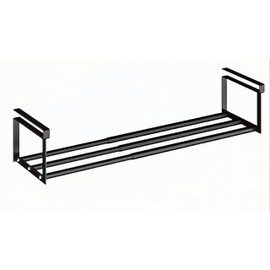 GWJWAJAY Expandable Shoe Rack Adjustable Shoe Rack Expandable Shoe Rack for Closet extendable Shoe Rack Under Shelf Expandable Closet Shelf Under Cabinet Shelf Hanging Retractable Shoe Rack(Black)