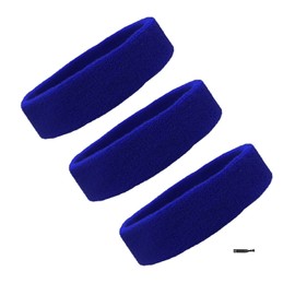 Kenz Laurenz Sweat Bands/Headbands for Women Men Elastic Headband Sports Sweatbands Athletic Stretchy Head Band Workout Running Basketball Moisture Wicking Terry Cloth Set Sweat Hair