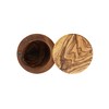 Generic Olive Wood Handcrafted Salt Keeper Box and Spice Jar