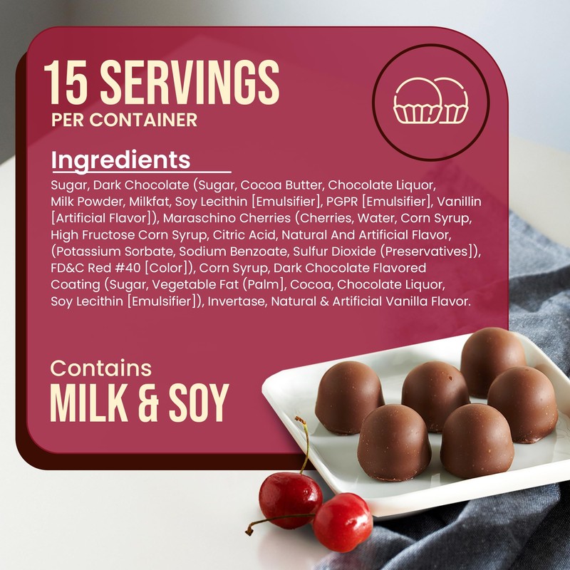 Queen Anne Dark Chocolate Covered Cordial Cherries | 19.8 oz