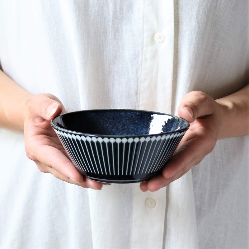 Minoru Pottery Mino Ware Albee 130 Pack Bowl, Set of