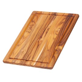 TeakHaus by Proteak Edge Grain Cutting/Serving Board + Juice Canal (Rectangle) | 15.75" x 11" x 0.5"