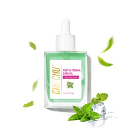 Foot Repair Oil for Dry Cracked Toenails: Peppermint Scent with Keratin Vitamin Strengthener Growth Moisturizing Treatment - Natural Heel Nail Care Feet Serum for Women Men Home Gift Hiking Travel