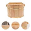 HOLIDYOYO 1 Set of Wooden Rice Bucket, Wooden Sushi Rice