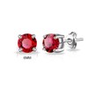 Philip Jones Red Stud Earrings Created with Zircondia® Crystals