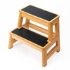 StrongTek Wood Step Stool, 17" Tall Two-Step Design for Adults